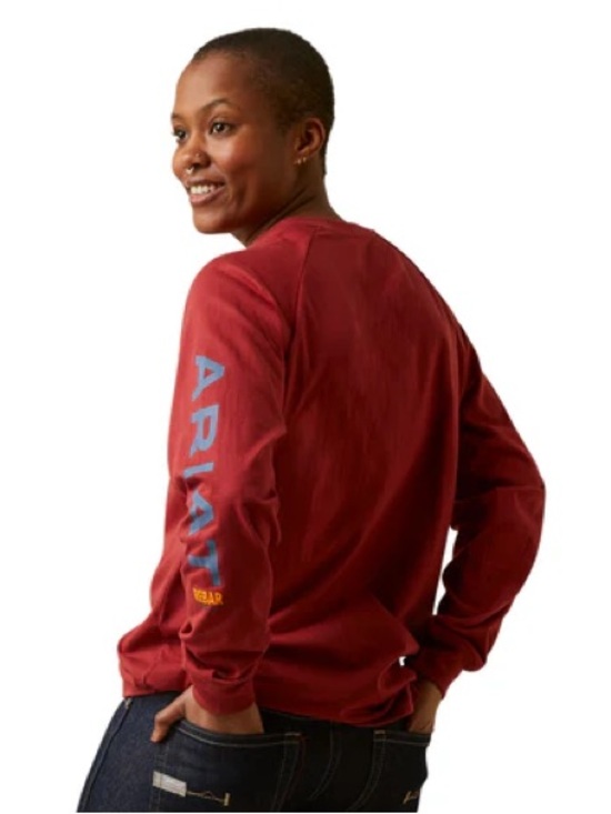 Ariat Ladies Rebar Cotton Strong Graphic Logo T-Shirt ❤️ - Picture 2 of 7